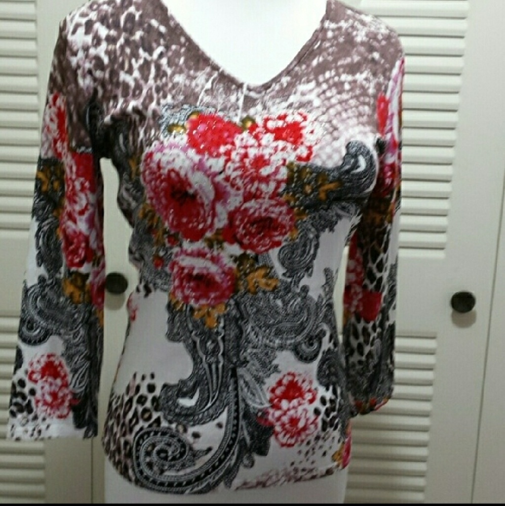 Pasliey print top
